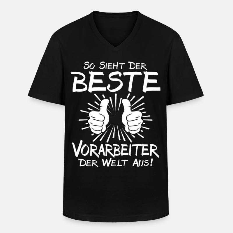 Bester Vorarbeiter - Männer-T-Shirt mit V-Ausschnitt - Schwarz