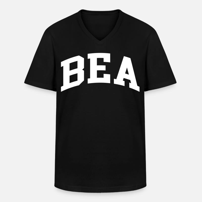 Bea - Männer-T-Shirt mit V-Ausschnitt - Schwarz