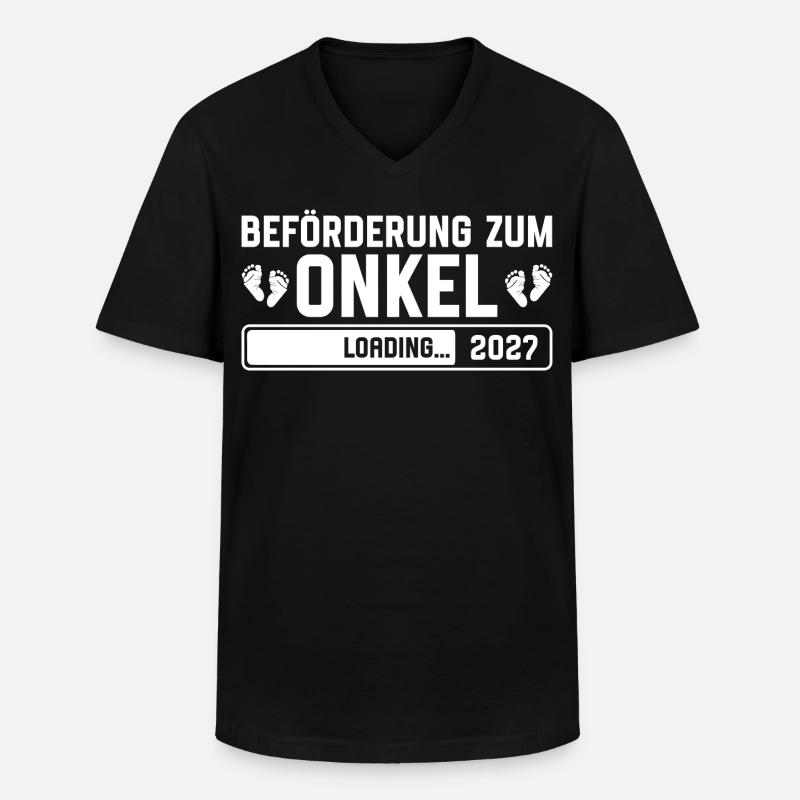 Beförderung zum Onkel 2027 loading - Männer-T-Shirt mit V-Ausschnitt - Schwarz