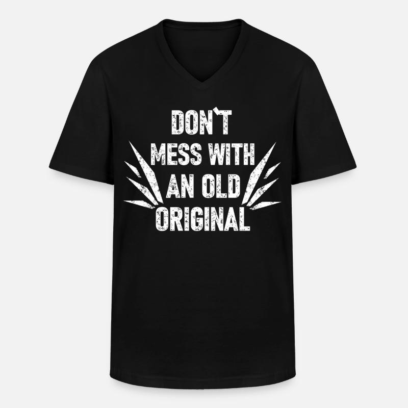 Cooler Spruch Rocker - Männer-T-Shirt mit V-Ausschnitt - Schwarz