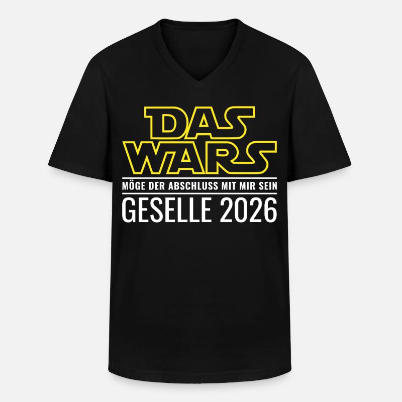 Geselle 2026 Das wars - Männer-T-Shirt mit V-Ausschnitt - Schwarz