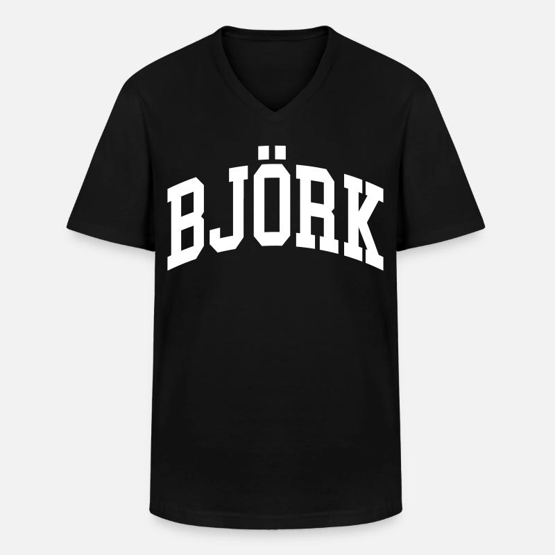 Björk - Männer-T-Shirt mit V-Ausschnitt - Schwarz