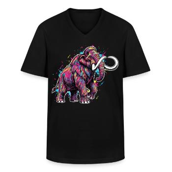 Mammoth Strength Bodybuilding - Männer-T-Shirt mit V-Ausschnitt - Schwarz - Vorne - AI Model Male 178 dark (178cm)