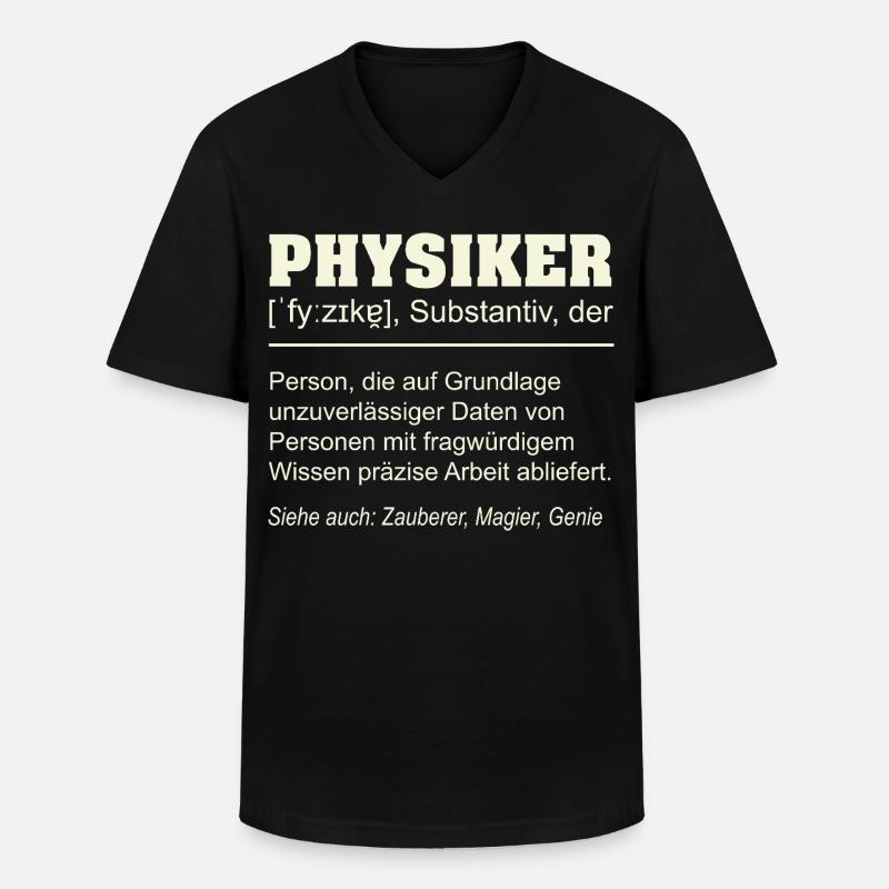 Physiker Definition – Lustiges Geschenk Design - Männer-T-Shirt mit V-Ausschnitt - Schwarz