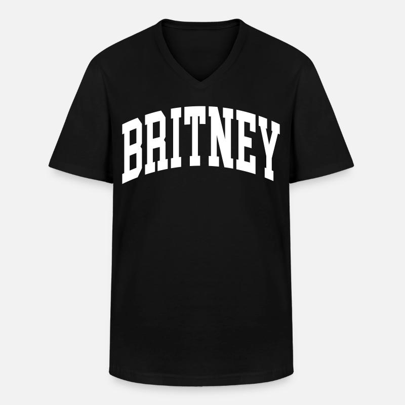 Britney - Männer-T-Shirt mit V-Ausschnitt - Schwarz