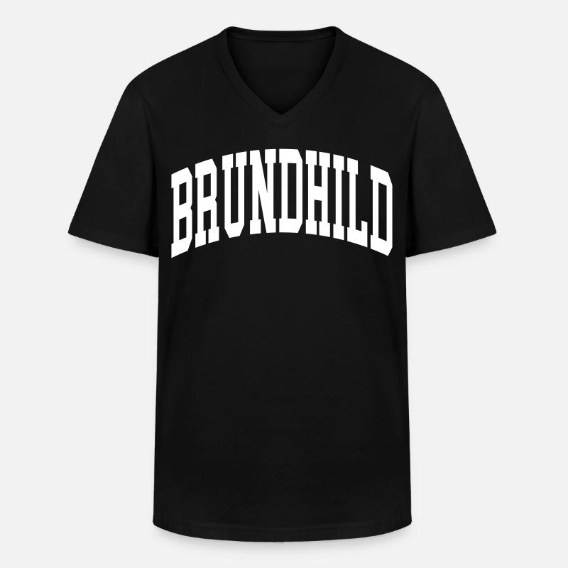 Brundhild - Männer-T-Shirt mit V-Ausschnitt - Schwarz