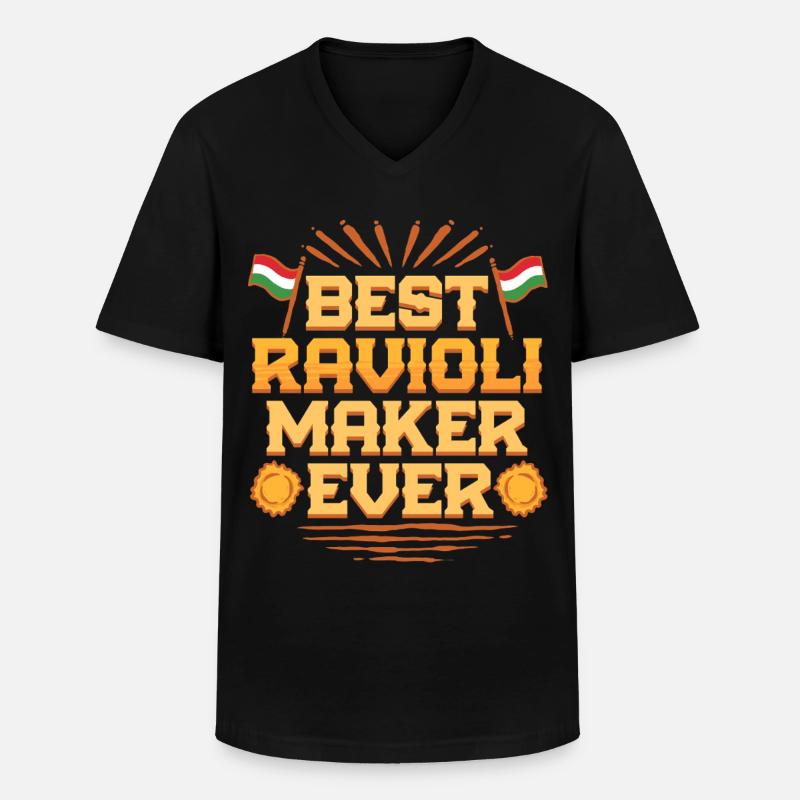 Best Ravioli Maker Ever - Männer-T-Shirt mit V-Ausschnitt - Schwarz