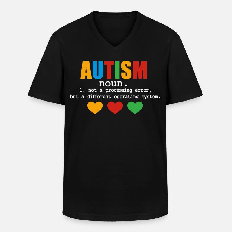 Autism Definition - Männer-T-Shirt mit V-Ausschnitt - Schwarz
