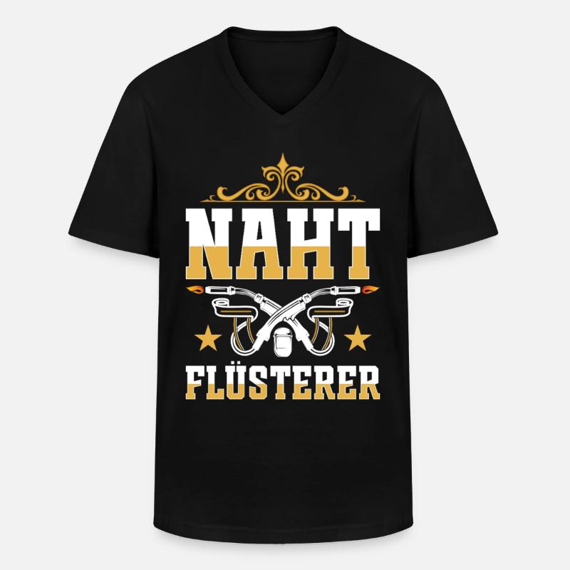 Schweißer - Naht Flüsterer - Männer-T-Shirt mit V-Ausschnitt - Schwarz