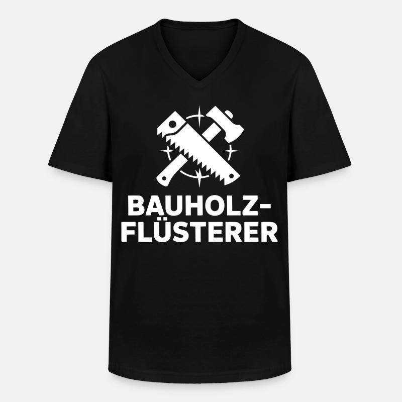 Zimmermann Zimmerer - Männer-T-Shirt mit V-Ausschnitt - Schwarz