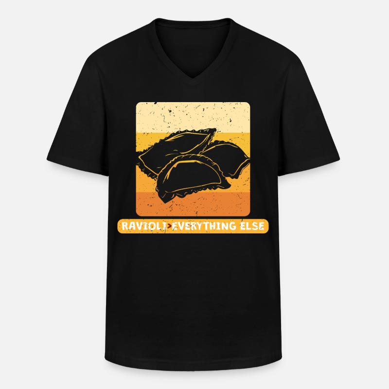 Ravioli > Over Everthing Else - Männer-T-Shirt mit V-Ausschnitt - Schwarz