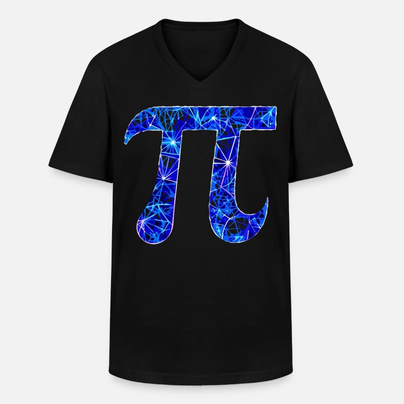 Zahl Pi - 3.14  - Männer-T-Shirt mit V-Ausschnitt - Schwarz