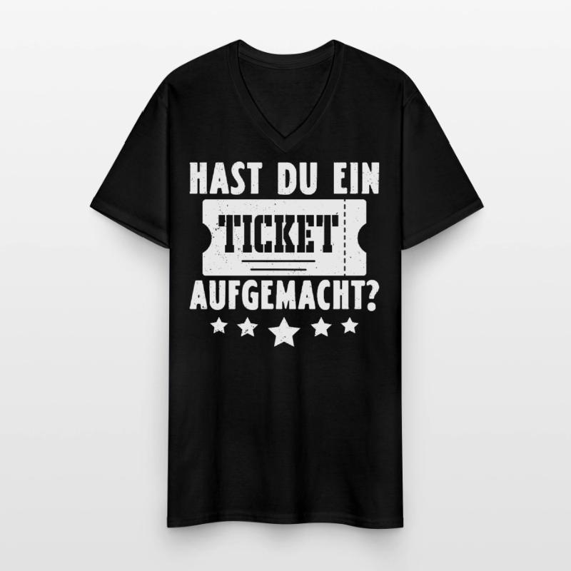 Science Coder HAST DU EIN TICKET AUFGEMACHT LUSTIG Männer-T-Shirt mit V-Ausschnitt