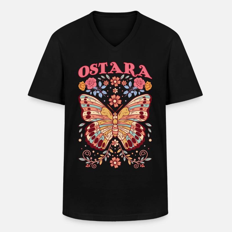 Ostara Månebarn God påske Ostara - Klassisk T-skjorte med V-hals for menn - svart
