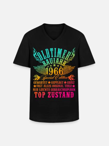 60e verjaardag 60 jaar Versiering 1965 Cadeau Grappig - Klassiek mannen T-shirt met V-hals - zwart