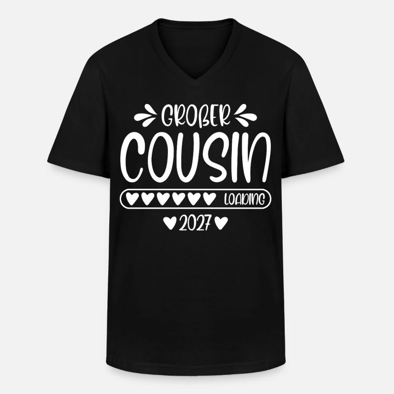 Großer Cousin 2027 loading - Männer-T-Shirt mit V-Ausschnitt - Schwarz