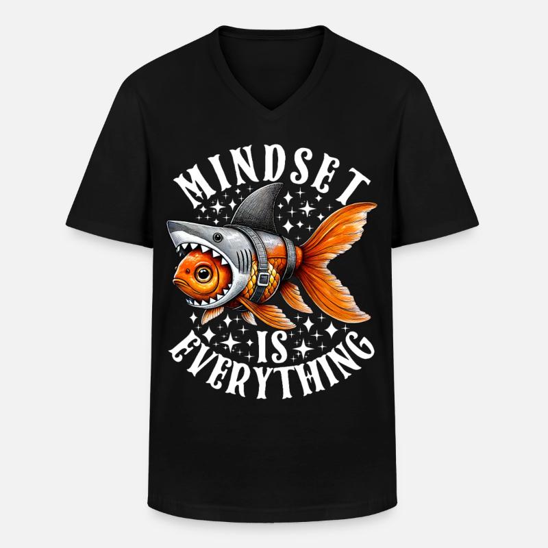 Mindset Is Everything Motivational Inspirational - Männer-T-Shirt mit V-Ausschnitt - Schwarz