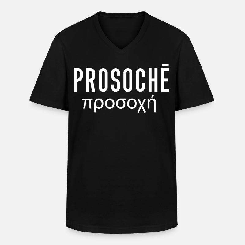Prosoche - Männer-T-Shirt mit V-Ausschnitt - Schwarz