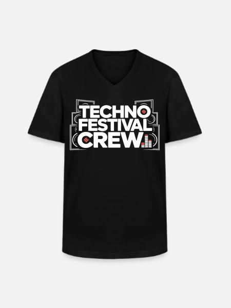 Techno Festival Crew – Techo Party Outfit - Men's V-Neck T-Shirt - black