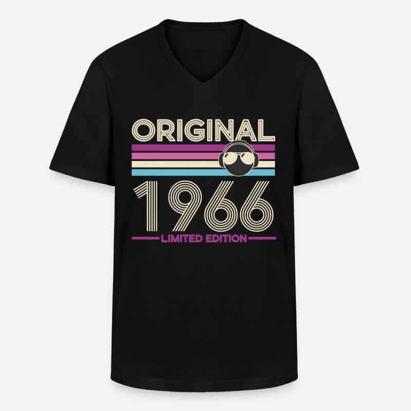 Originale limitierte Edition von 1966 - Männer-T-Shirt mit V-Ausschnitt - Schwarz