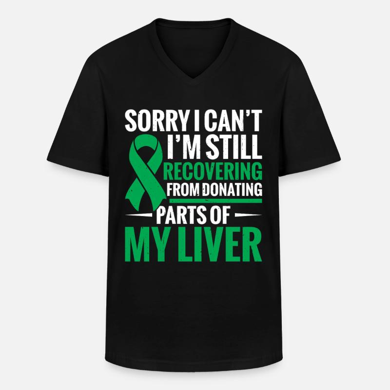 Lebertransplantations-Operation Leberempfänger - Männer-T-Shirt mit V-Ausschnitt - Schwarz