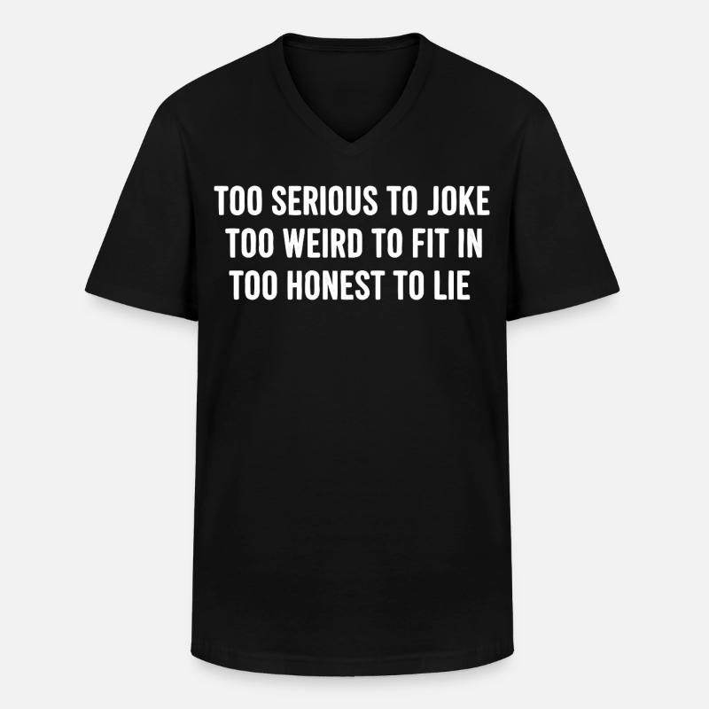Ehrlich Authentisch Direkt - Männer-T-Shirt mit V-Ausschnitt - Schwarz