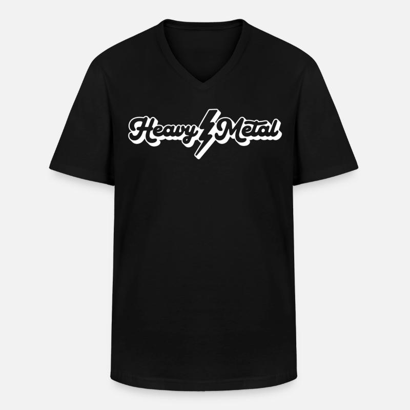 Heavy Metal Script - Männer-T-Shirt mit V-Ausschnitt - Schwarz