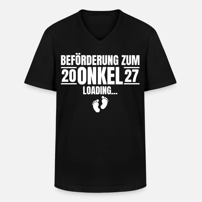 Beförderung zum Onkel 2027 Loading - Männer-T-Shirt mit V-Ausschnitt - Schwarz