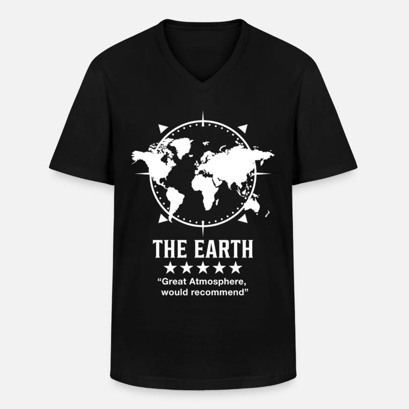 The_Earth_Great_Atmosphere_V2 - Männer-T-Shirt mit V-Ausschnitt - Schwarz