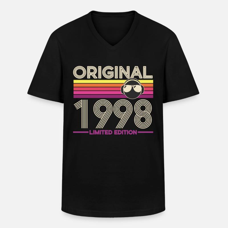 Originale Retro-Edition von 1998 - Männer-T-Shirt mit V-Ausschnitt - Schwarz