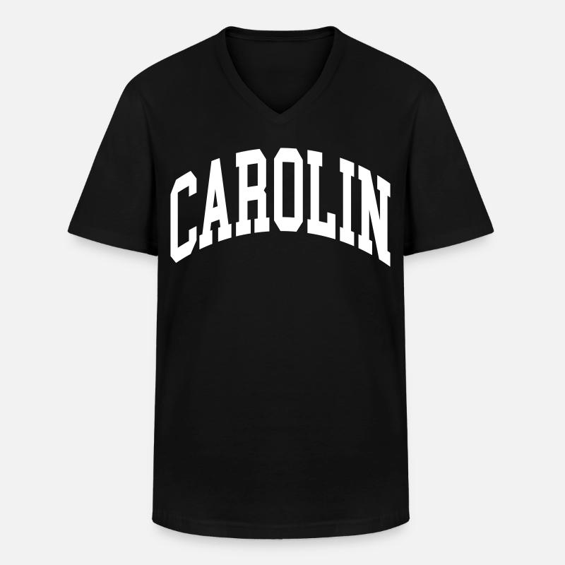 Carolin - Männer-T-Shirt mit V-Ausschnitt - Schwarz