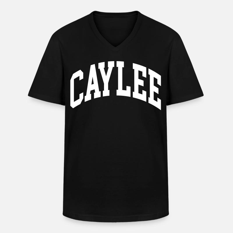 Caylee - Männer-T-Shirt mit V-Ausschnitt - Schwarz