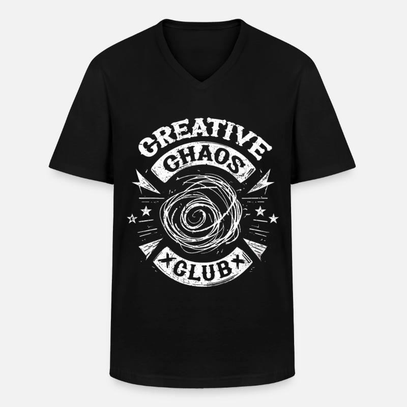 Scribble Kritzeln Zeichnung - Männer-T-Shirt mit V-Ausschnitt - Schwarz
