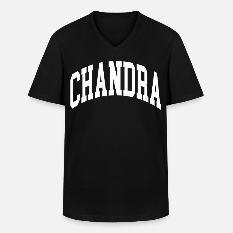 Chandra - Männer-T-Shirt mit V-Ausschnitt - Schwarz