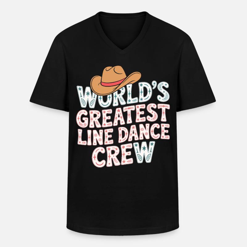 Weltweit Beste Line Dance Crew - Männer-T-Shirt mit V-Ausschnitt - Schwarz
