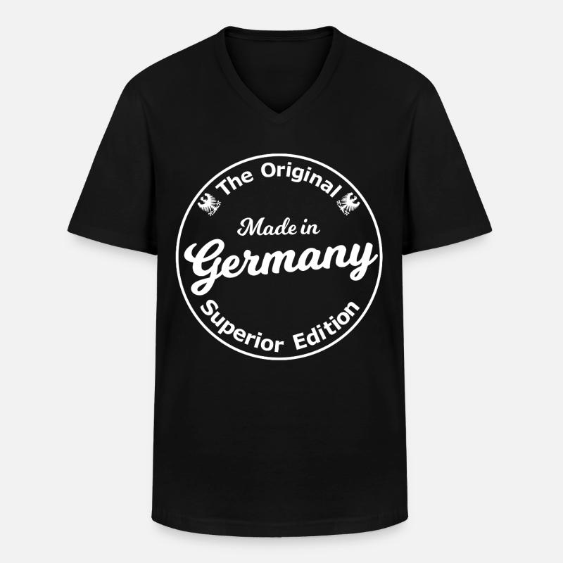 Original German Badge - Männer-T-Shirt mit V-Ausschnitt - Schwarz