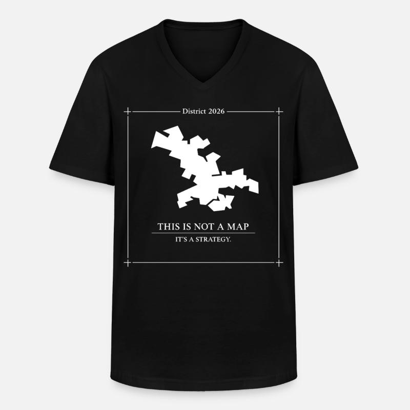 District 2026 Strategy Map Concept - Men's V-Neck T-Shirt - black