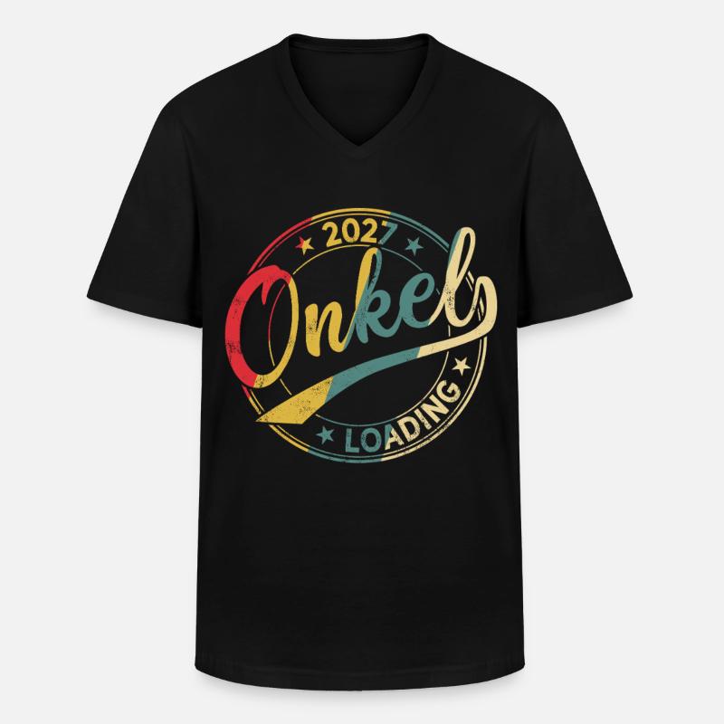 Onkel 2027 Loading Werdender Onkel 2027 - Männer-T-Shirt mit V-Ausschnitt - Schwarz