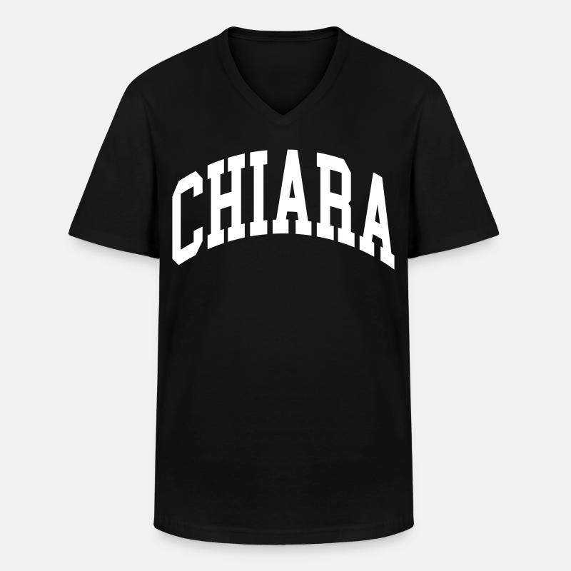 Chiara - Männer-T-Shirt mit V-Ausschnitt - Schwarz