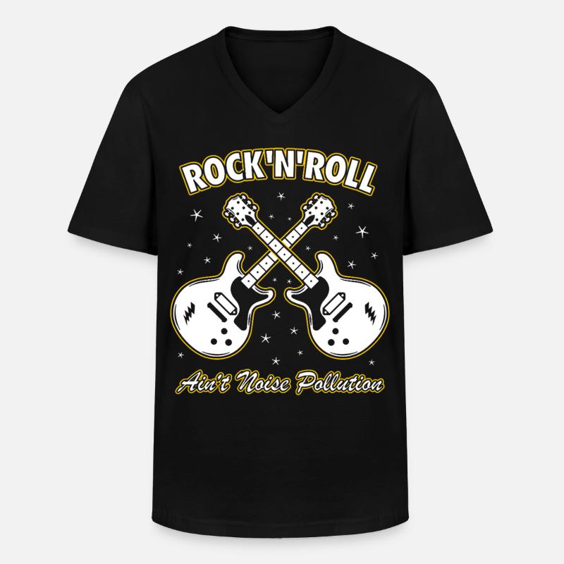 Rock 'n' Roll ist keine Lärmbelastung - Männer-T-Shirt mit V-Ausschnitt - Schwarz