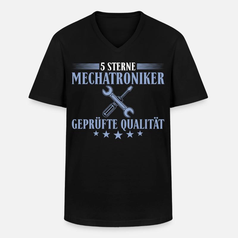 5 Sterne Mechatroniker – Profi Autoschrauber - Männer-T-Shirt mit V-Ausschnitt - Schwarz
