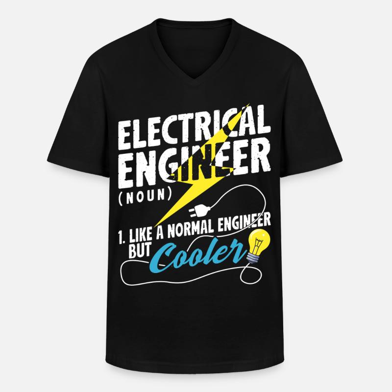 Electrical Engineer Definition Cool Funny - Men's V-Neck T-Shirt - black