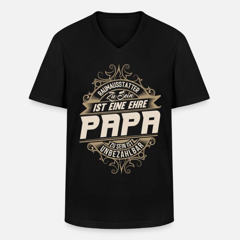 Raumausstatter Papa - Männer-T-Shirt mit V-Ausschnitt - Schwarz