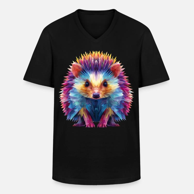 Igel  - Männer-T-Shirt mit V-Ausschnitt - Schwarz