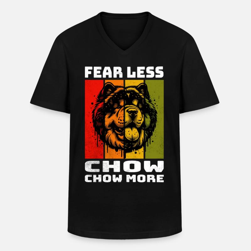 Chow Chow Chowchow - Männer-T-Shirt mit V-Ausschnitt - Schwarz