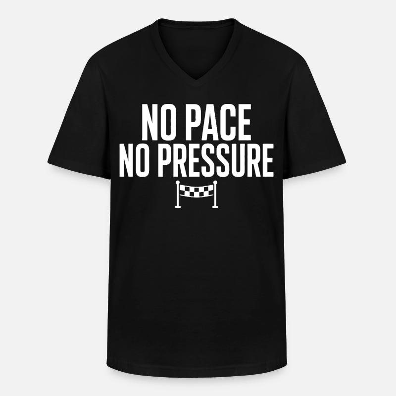 Pas de rythme, pas de pression - T-shirt col V Homme - noir