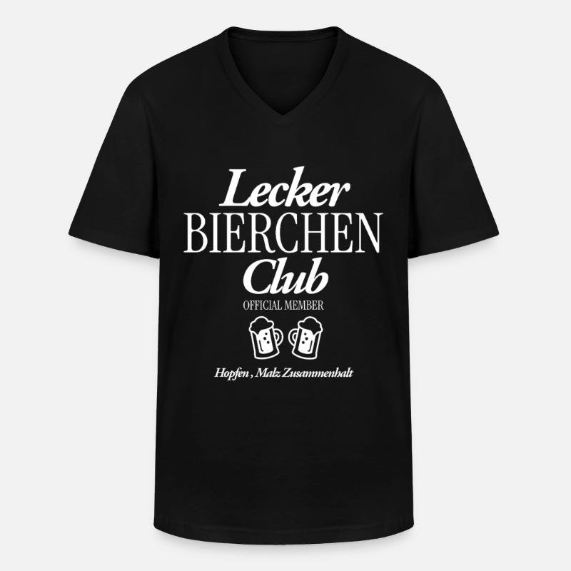 Lecker Bierchen Club - Männer-T-Shirt mit V-Ausschnitt - Schwarz