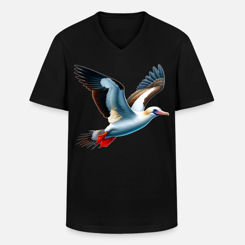 Nazca Tölpel Geschenk - Männer-T-Shirt mit V-Ausschnitt - Schwarz