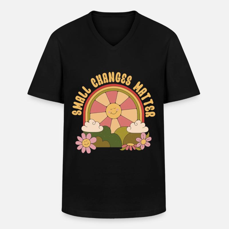 Ecologist Ecology Small Changes Matter - Men's V-Neck T-Shirt - black