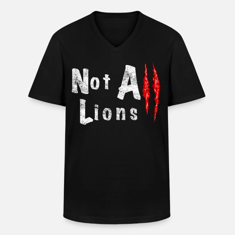 Nicht Alle Löwen 2... - Männer-T-Shirt mit V-Ausschnitt - Schwarz